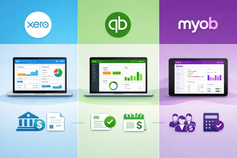 Xero vs QuickBooks vs MYOB
